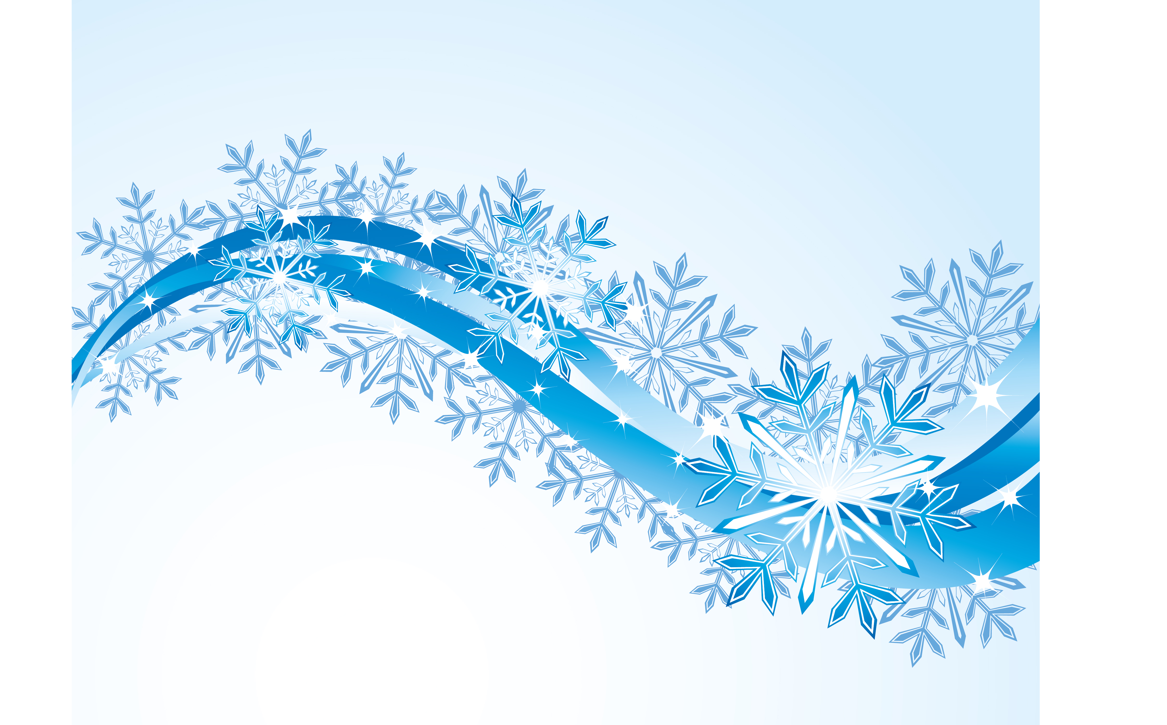 set of snowflake with waves backgrounds art vector