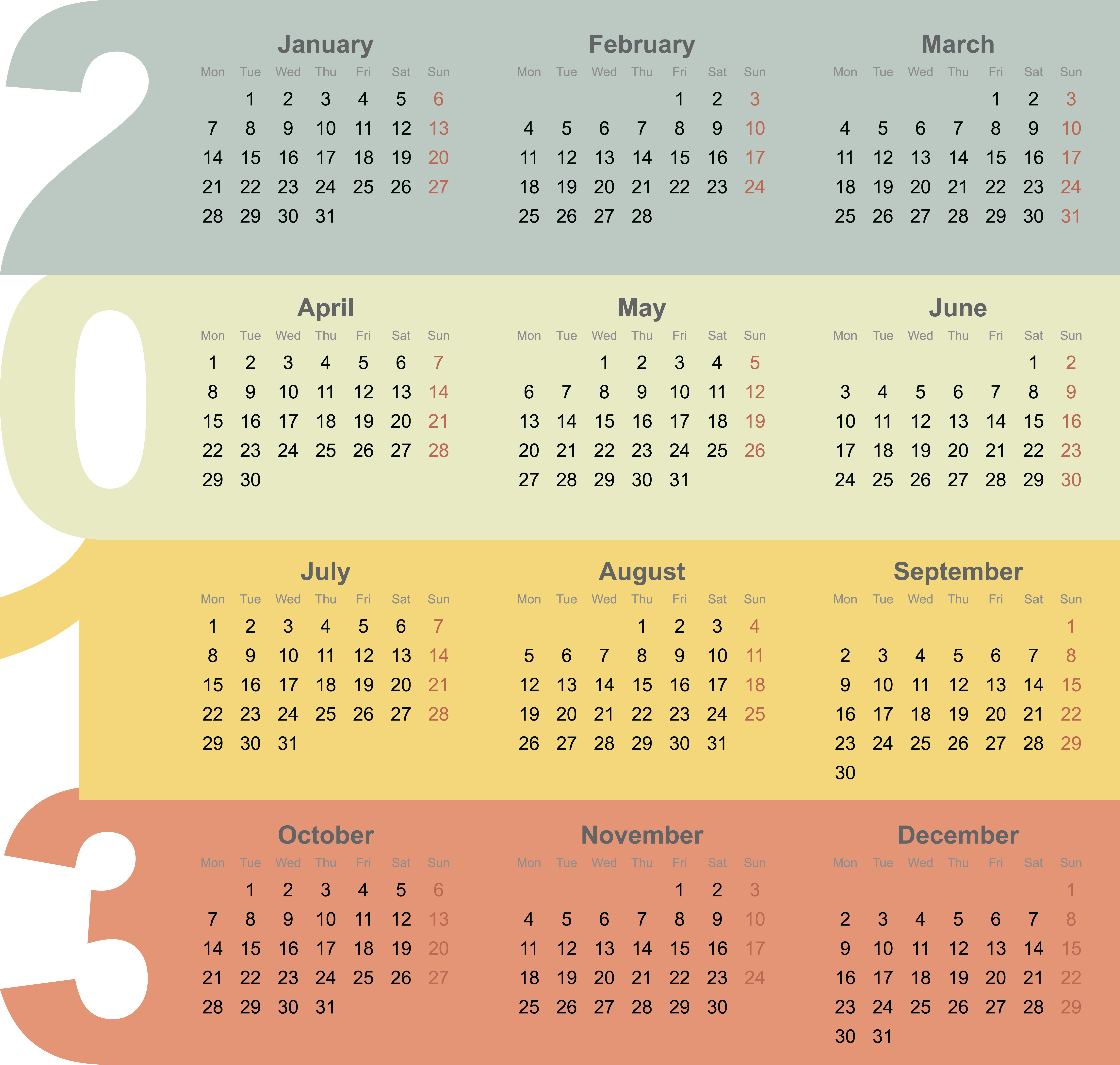 creative13 calendar design art vector set