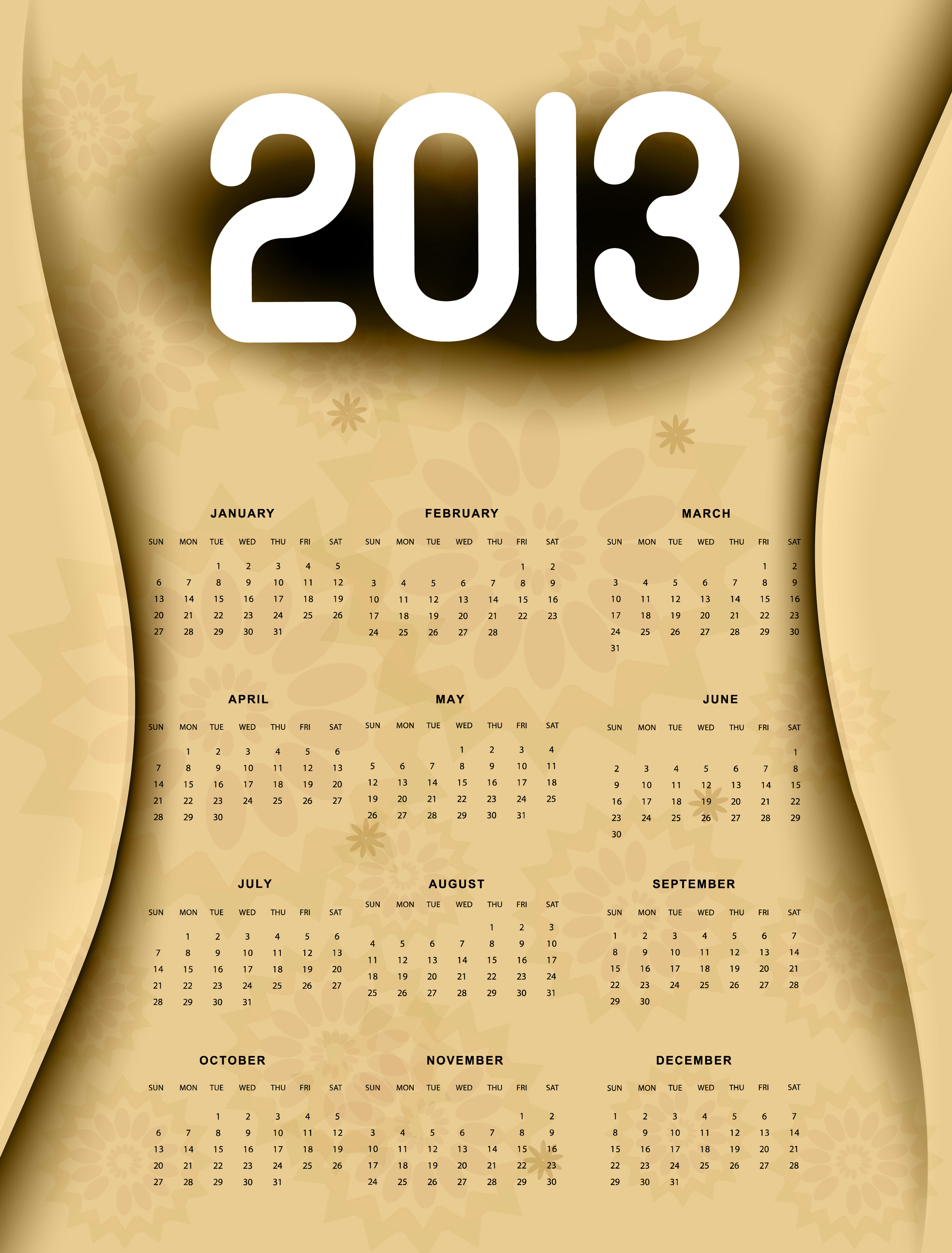 creative13 calendar design art vector set