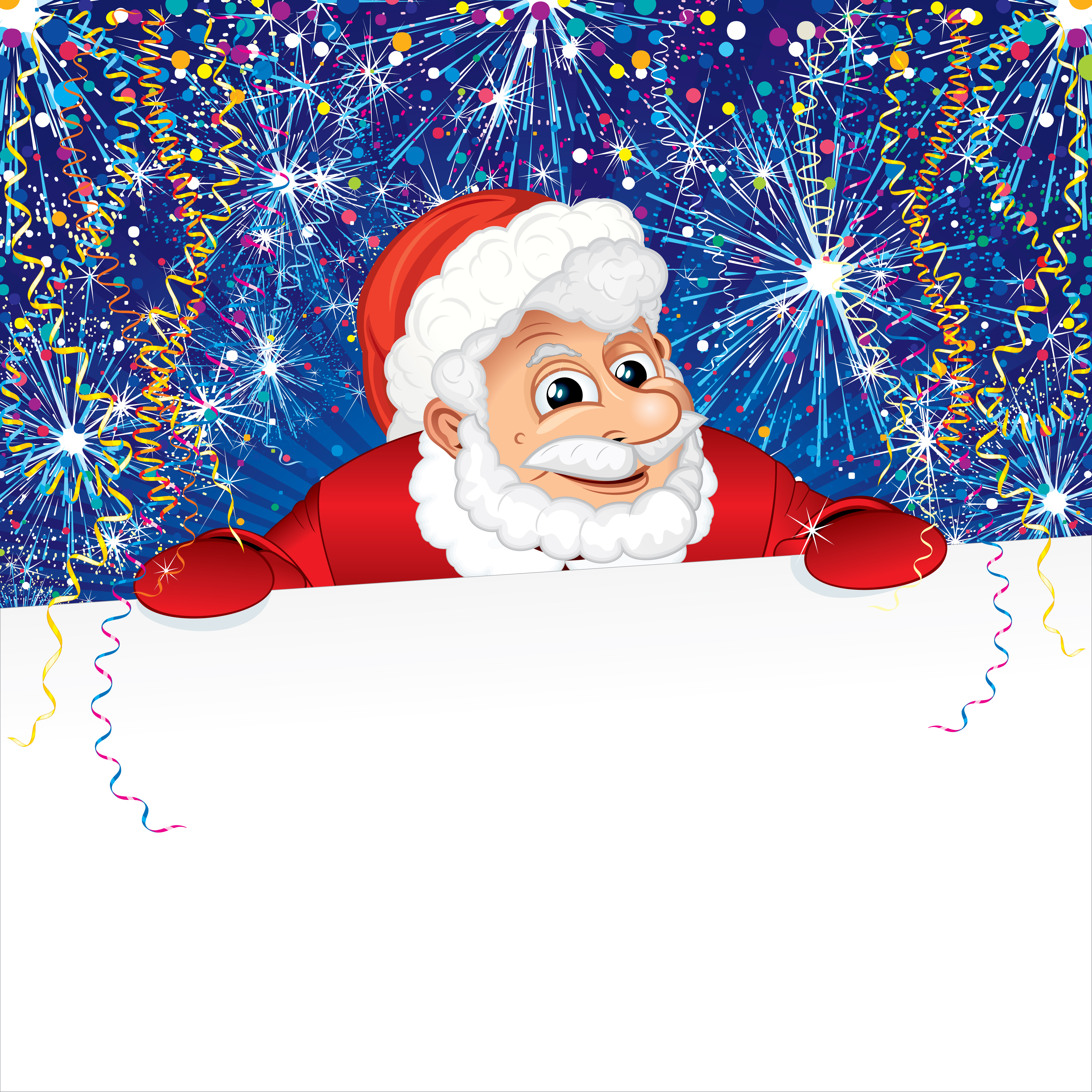 elements of funny santa design vector graphics