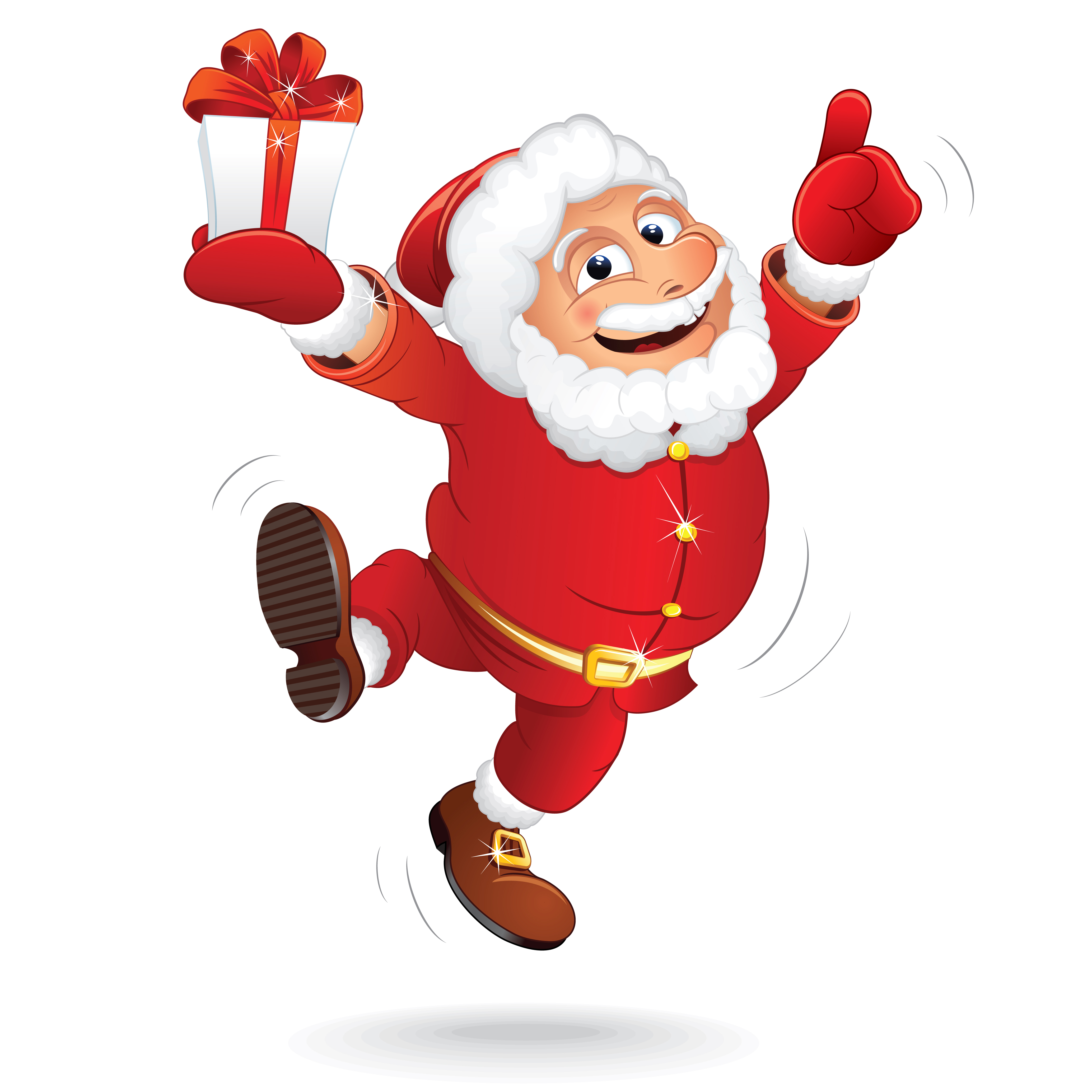 elements of funny santa design vector graphics