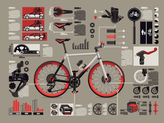 set of economy elements infographics design vector