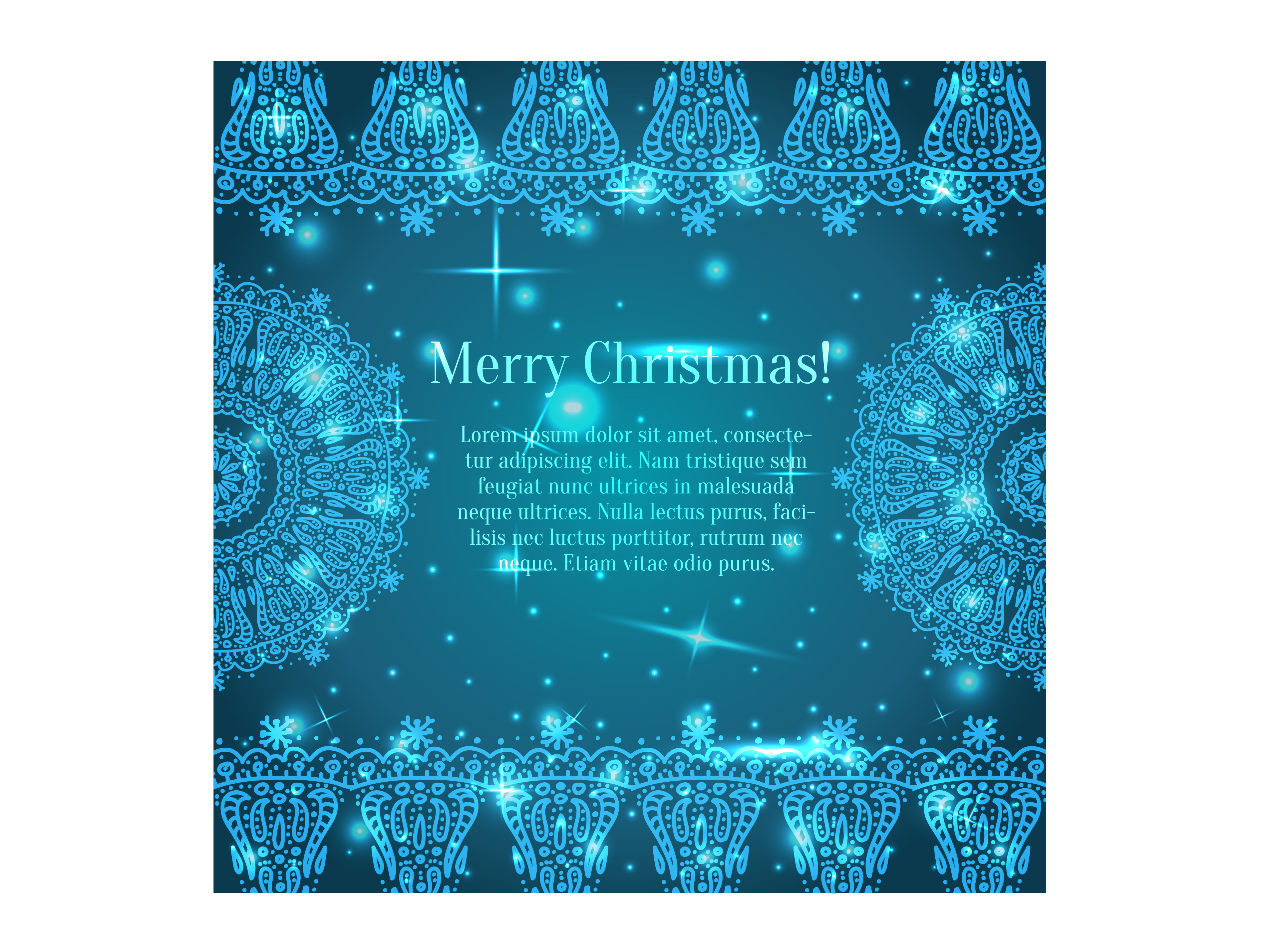 shiny blue merry christmas cards design vector