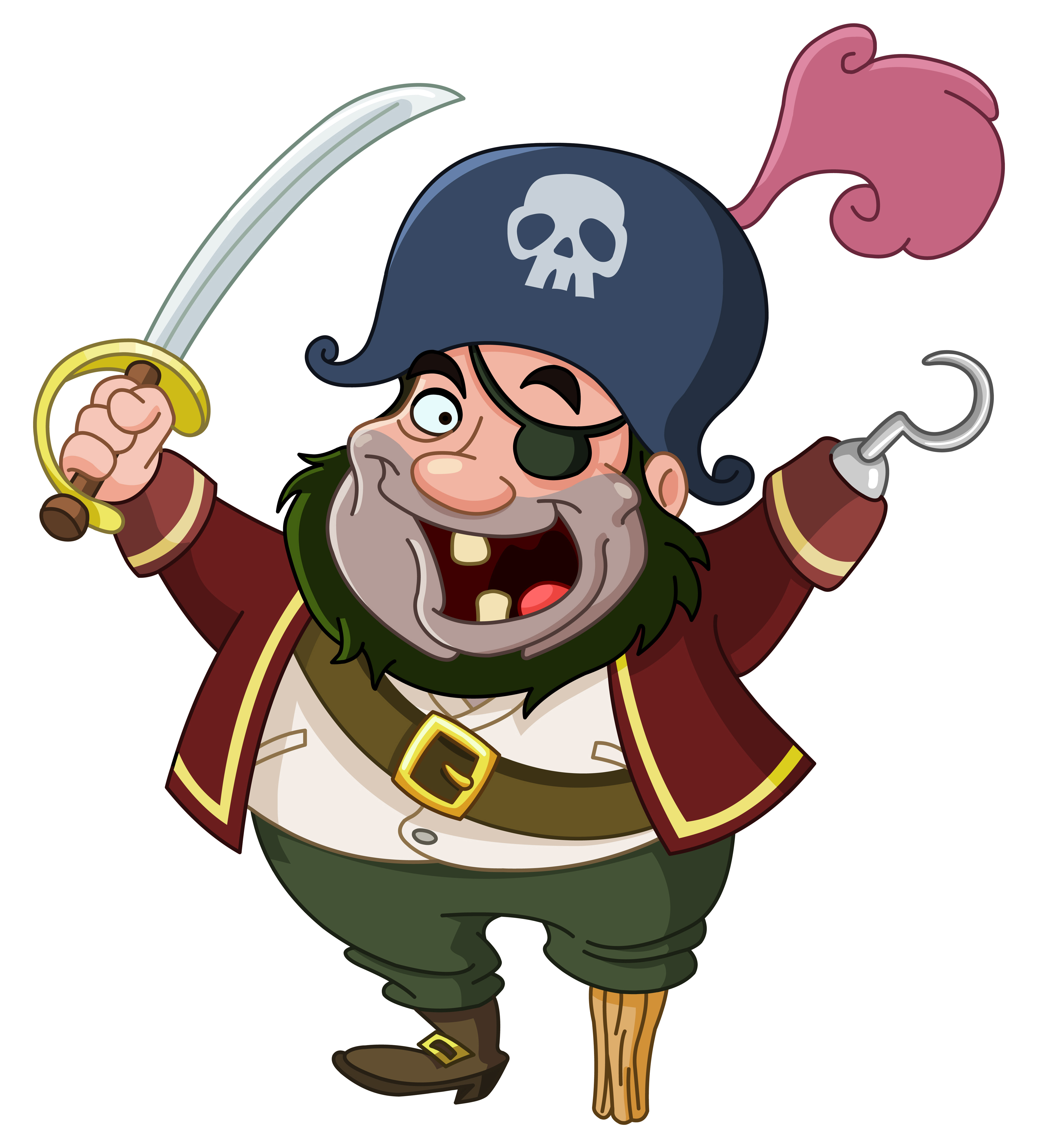 set of pirates design elements vector art