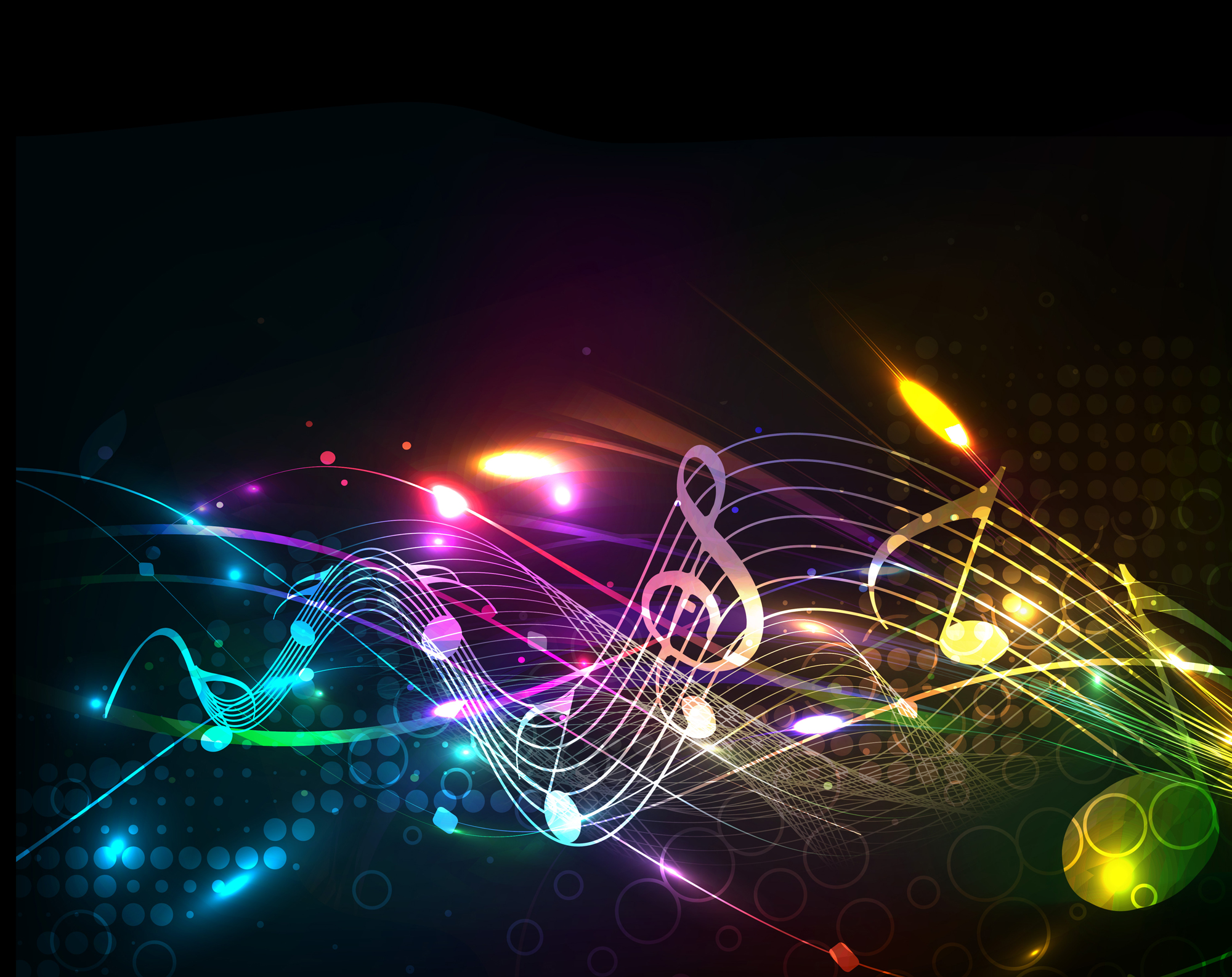 different music elements vector backgrounds art