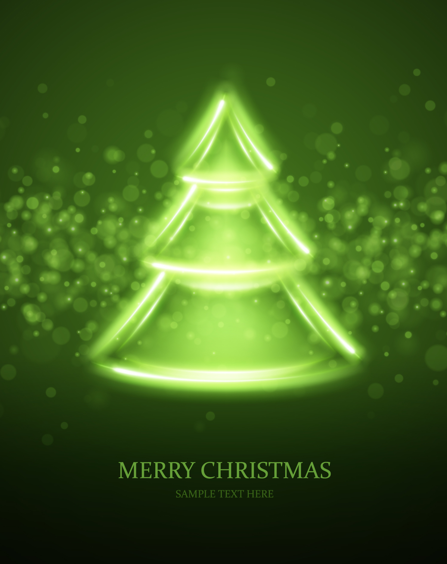 elements of abstract christmas tree vector