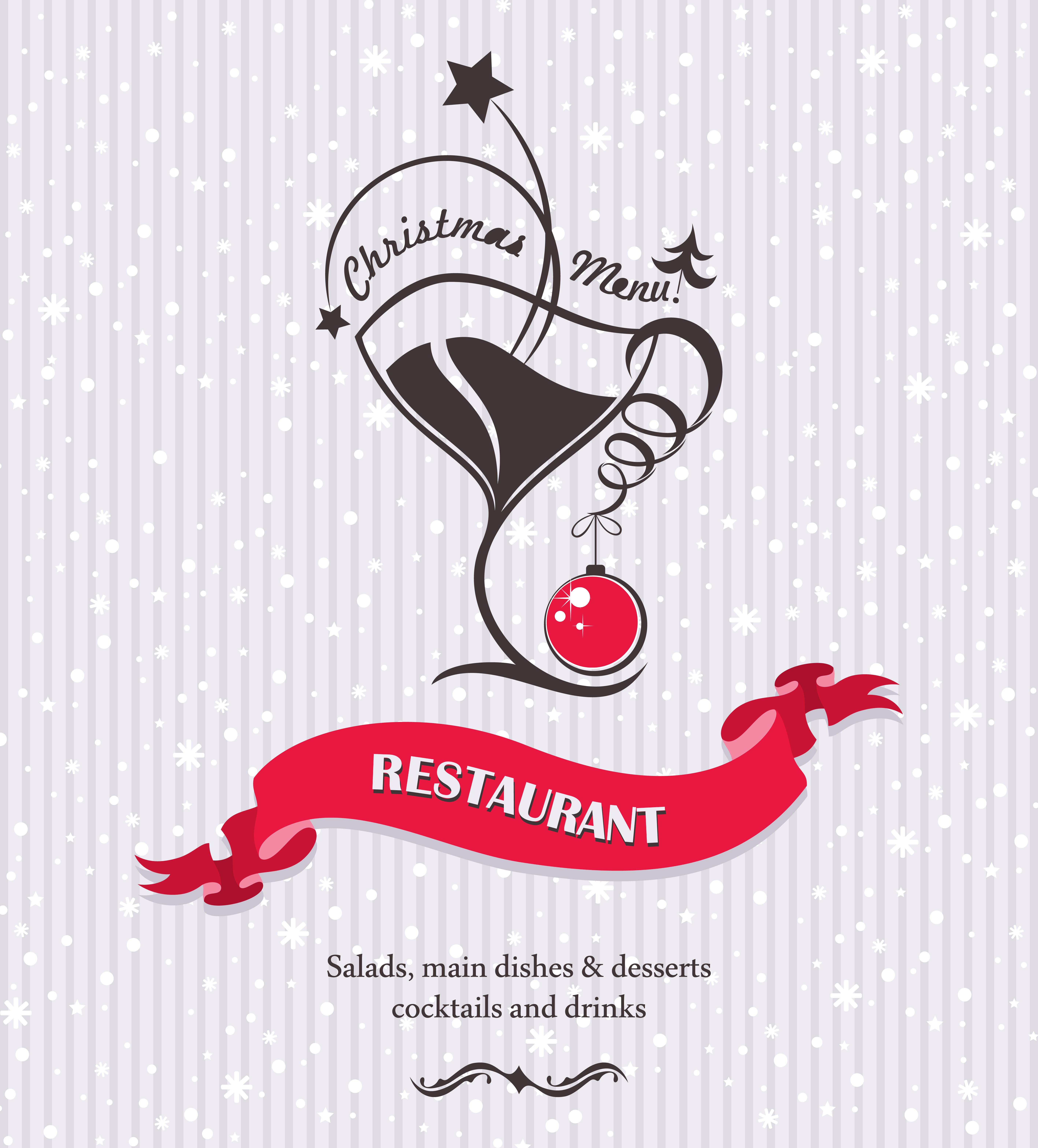 commonly restaurant menu cover template vector set