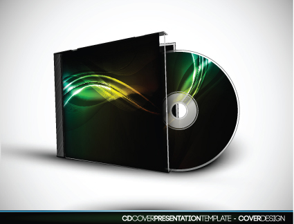 set of box dvd disc and dvd cover vector