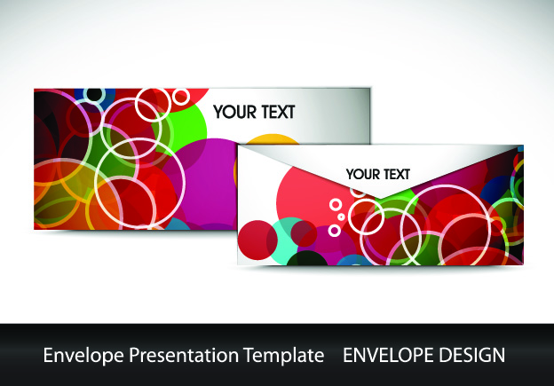 envelope presentation template design vector