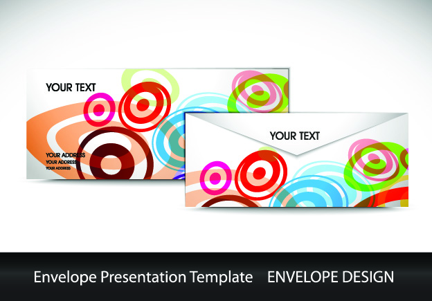 envelope presentation template design vector