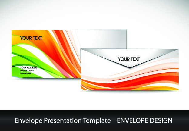 envelope presentation template design vector