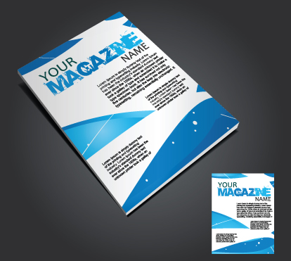 elements of magazine cover design vector