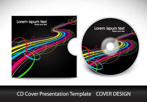 abstract cd cover presentation design vector