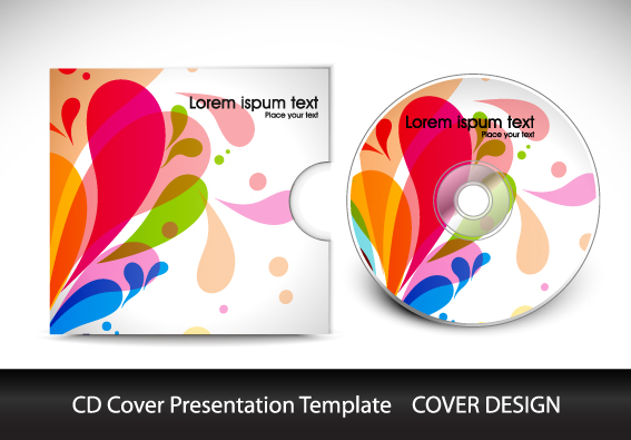 abstract cd cover presentation design vector