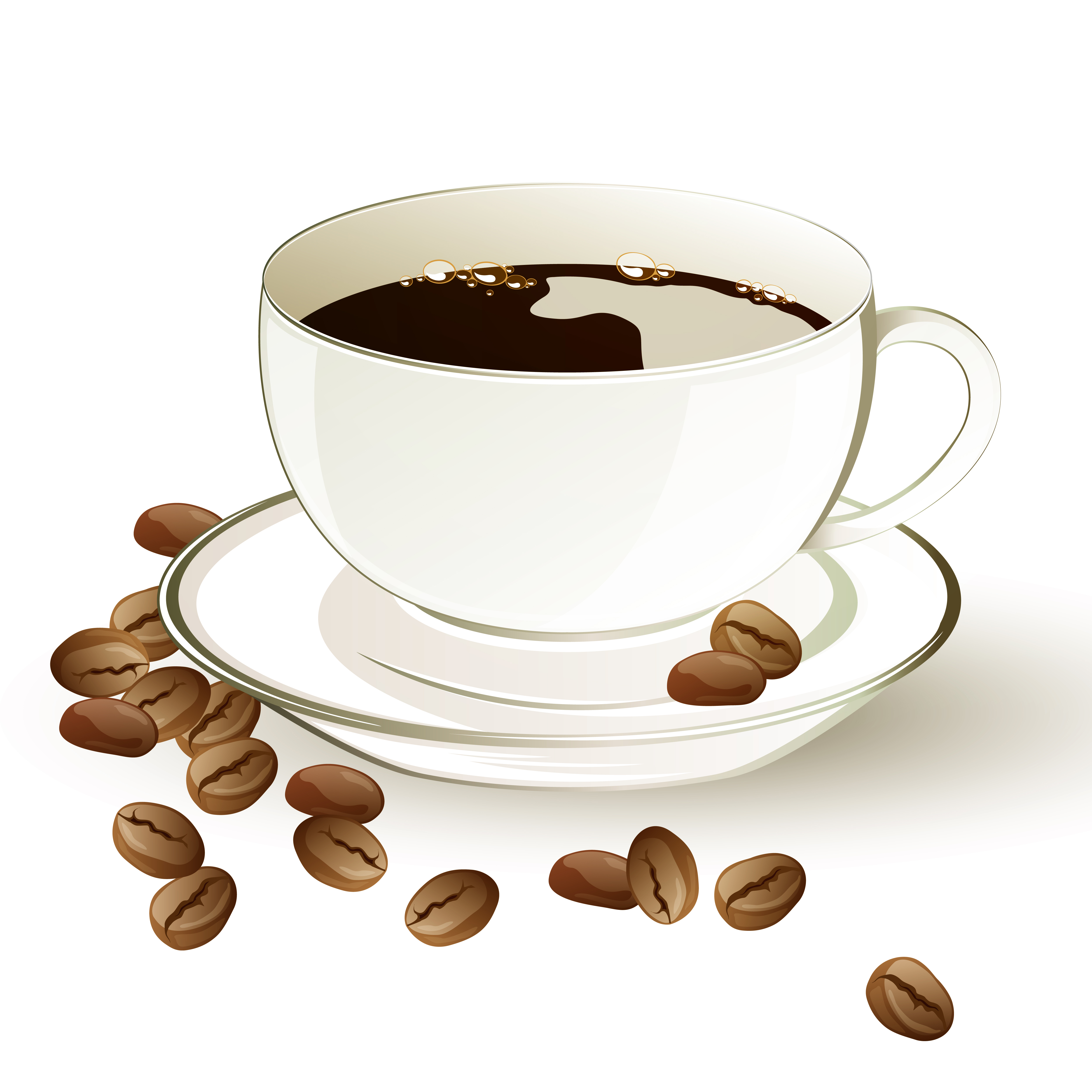 set of cup with coffee design vector