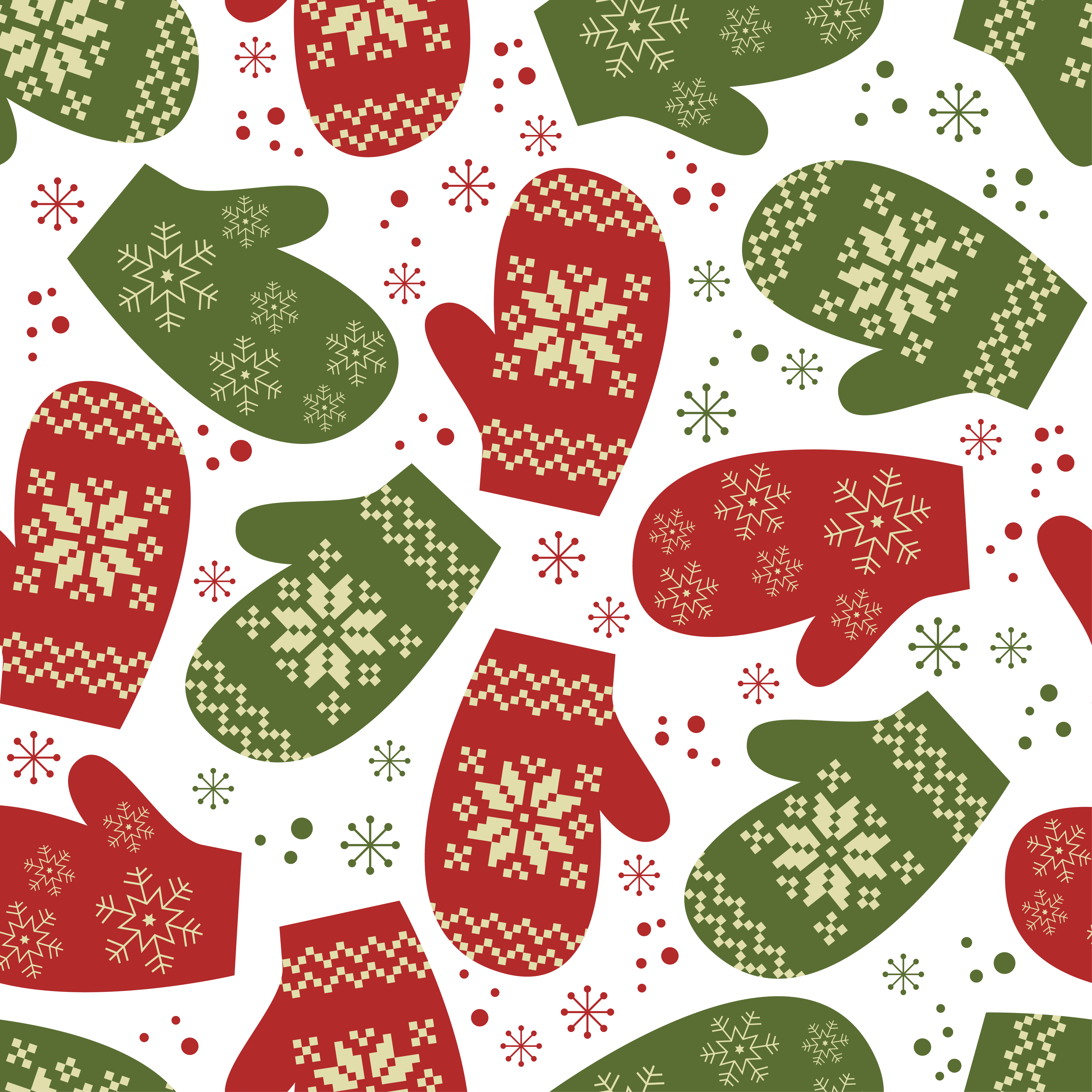 different christmas elements pattern vector