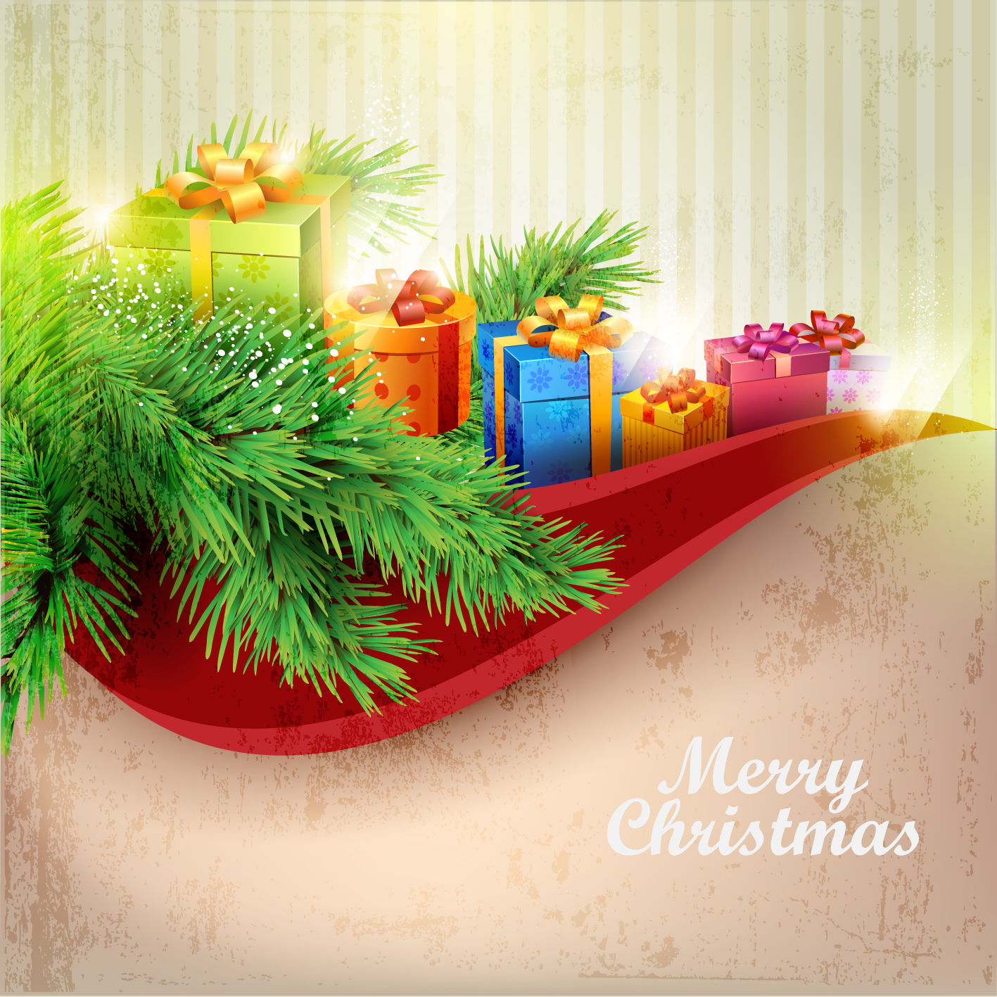 christmas decoration elements backgrounds art vector