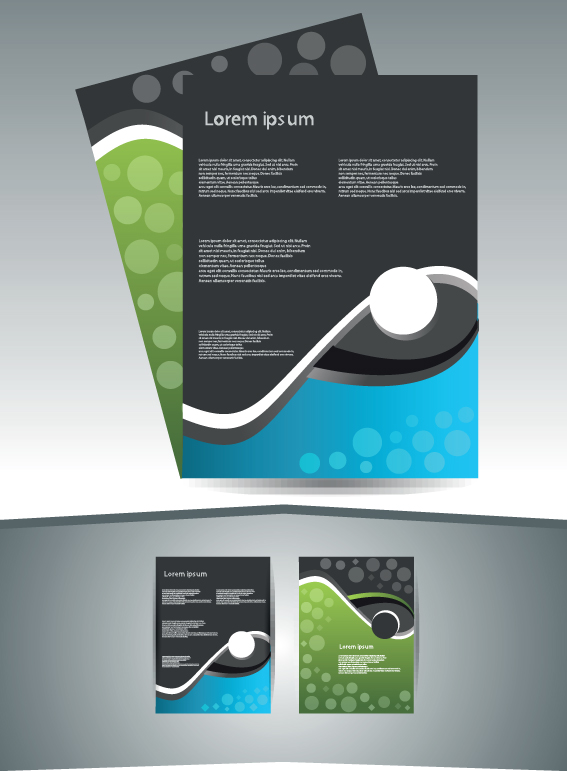 abstract business flyer cover template vector