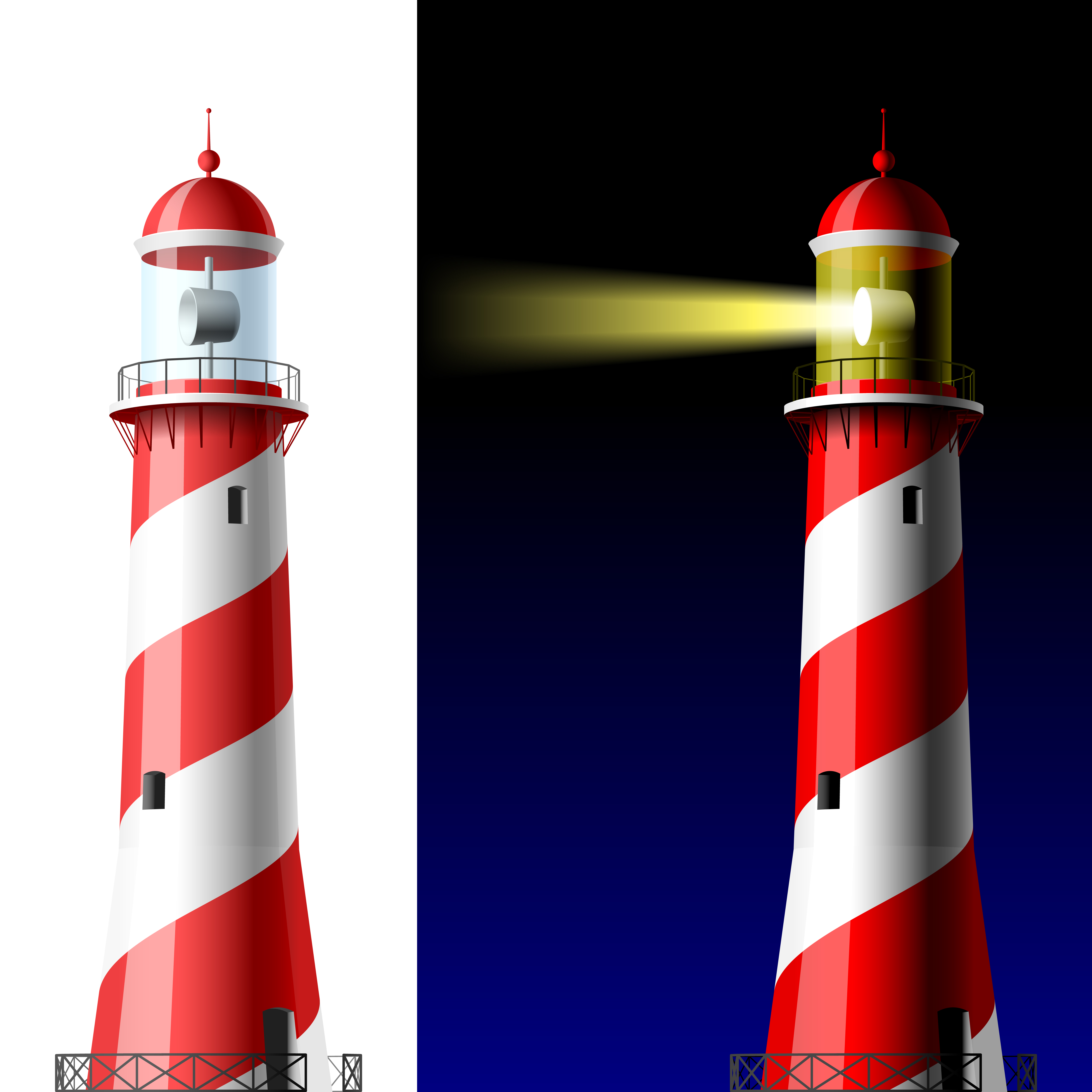 set of lighthouse vector