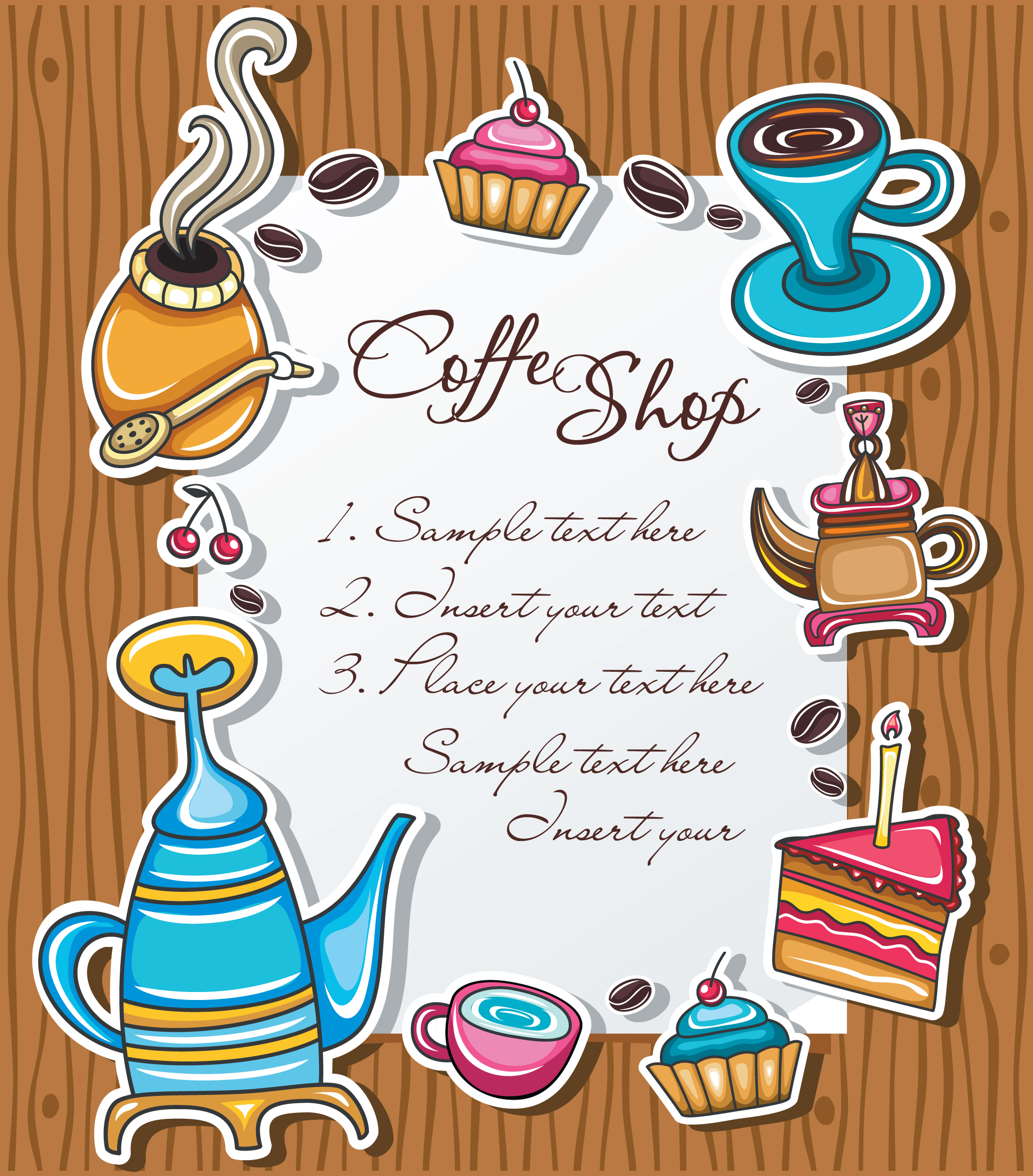 coffee object design elements vector