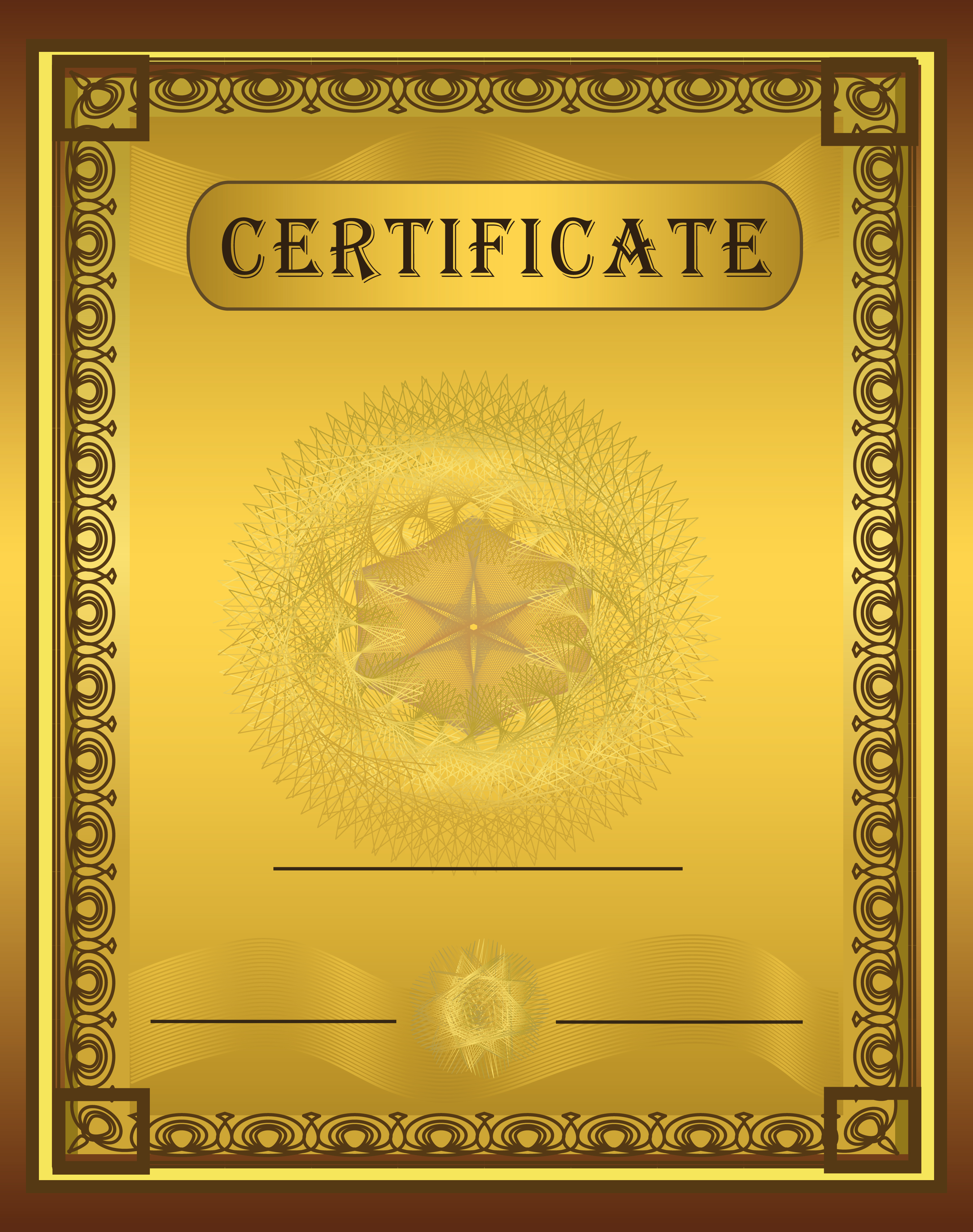 vector templates of certificates design set