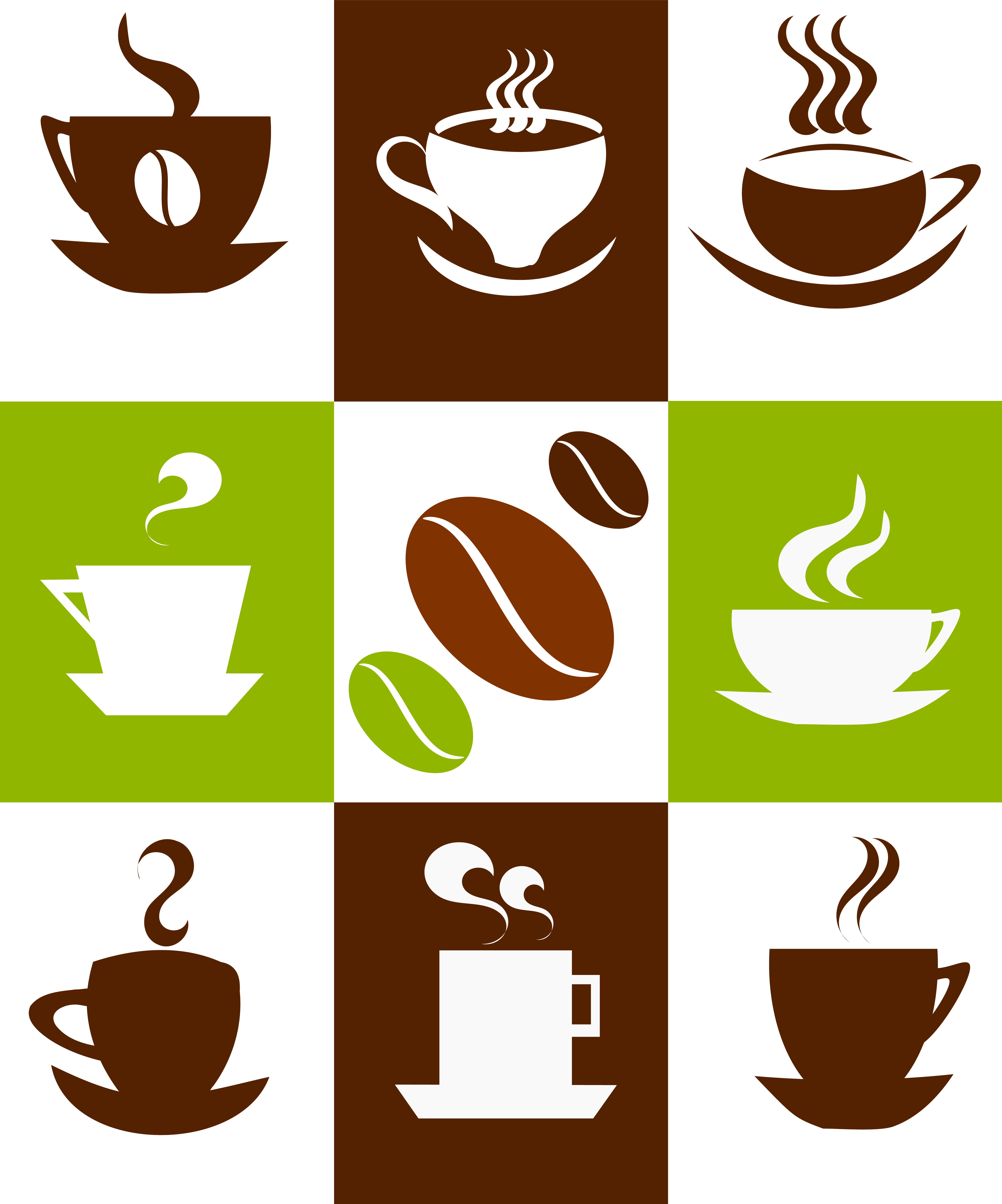 set of creative coffee design elements vector