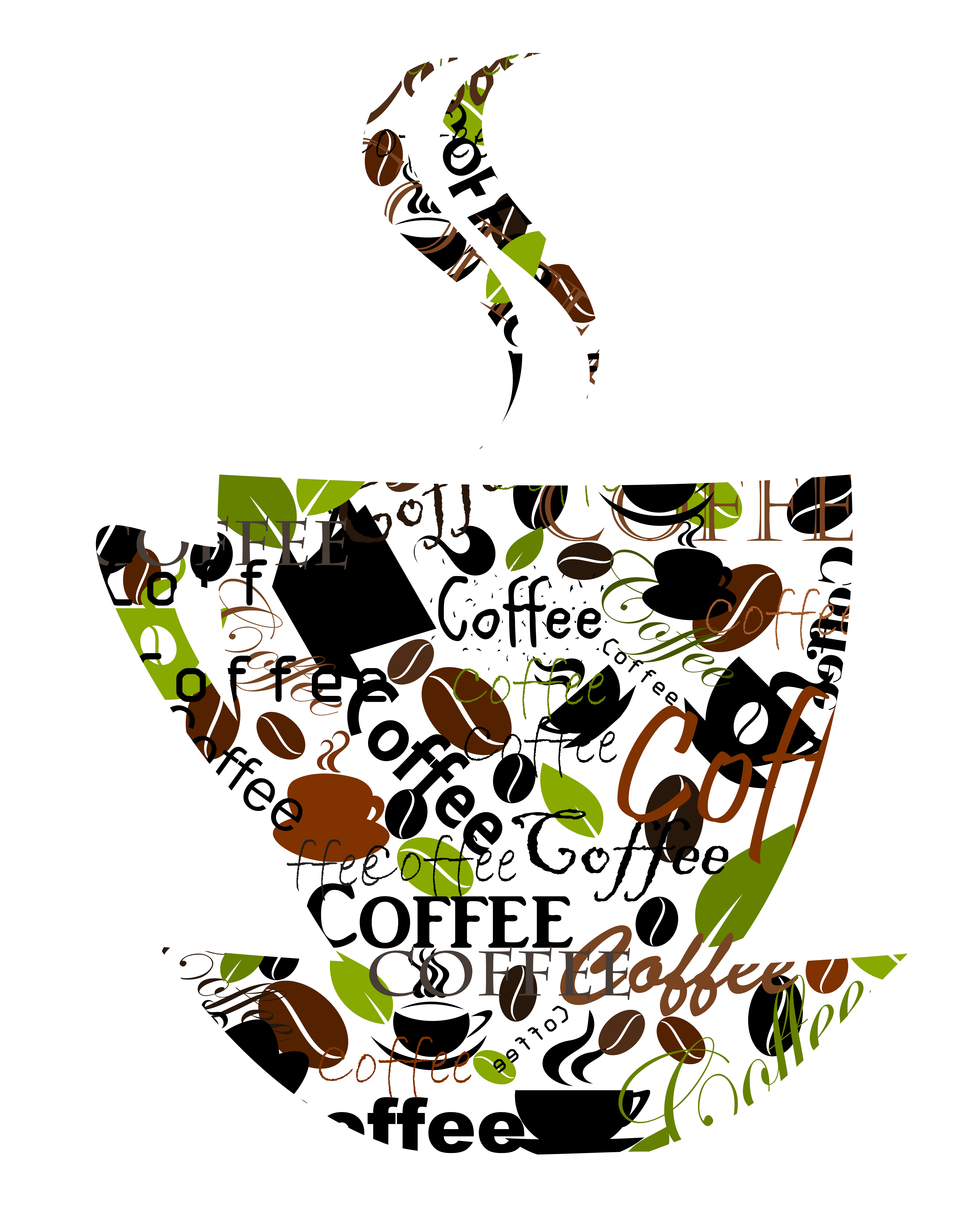 set of creative coffee design elements vector