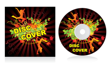 set of creative cd cover design vector graphics