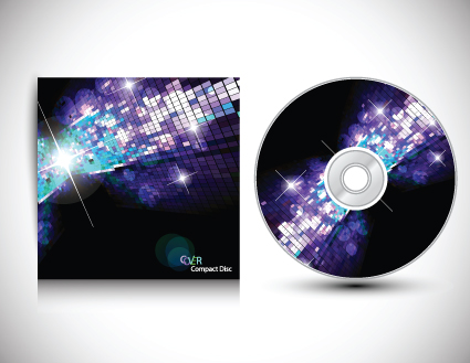 set of creative cd cover design vector graphics