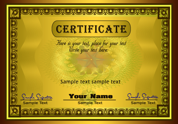 set of certificate and diploma vector templates