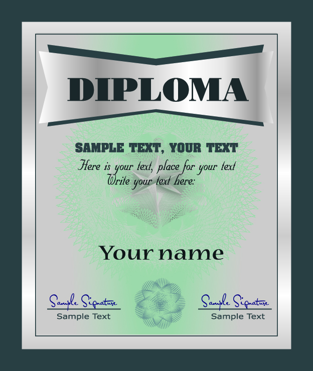 set of certificate and diploma vector templates