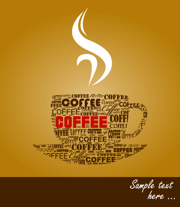 classic of cover coffee elements vector