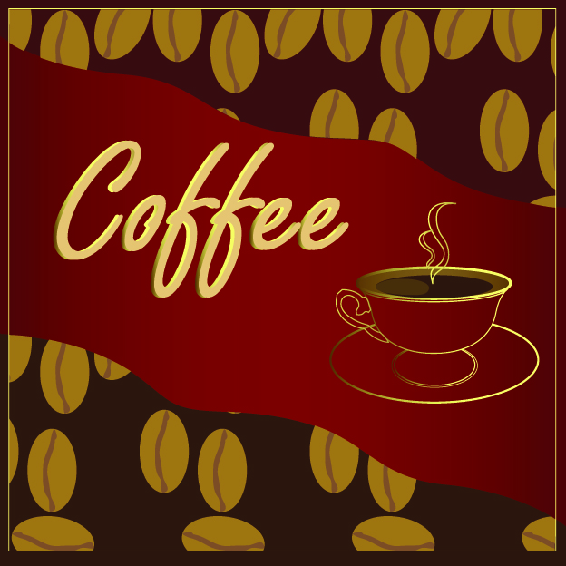 classic of cover coffee elements vector