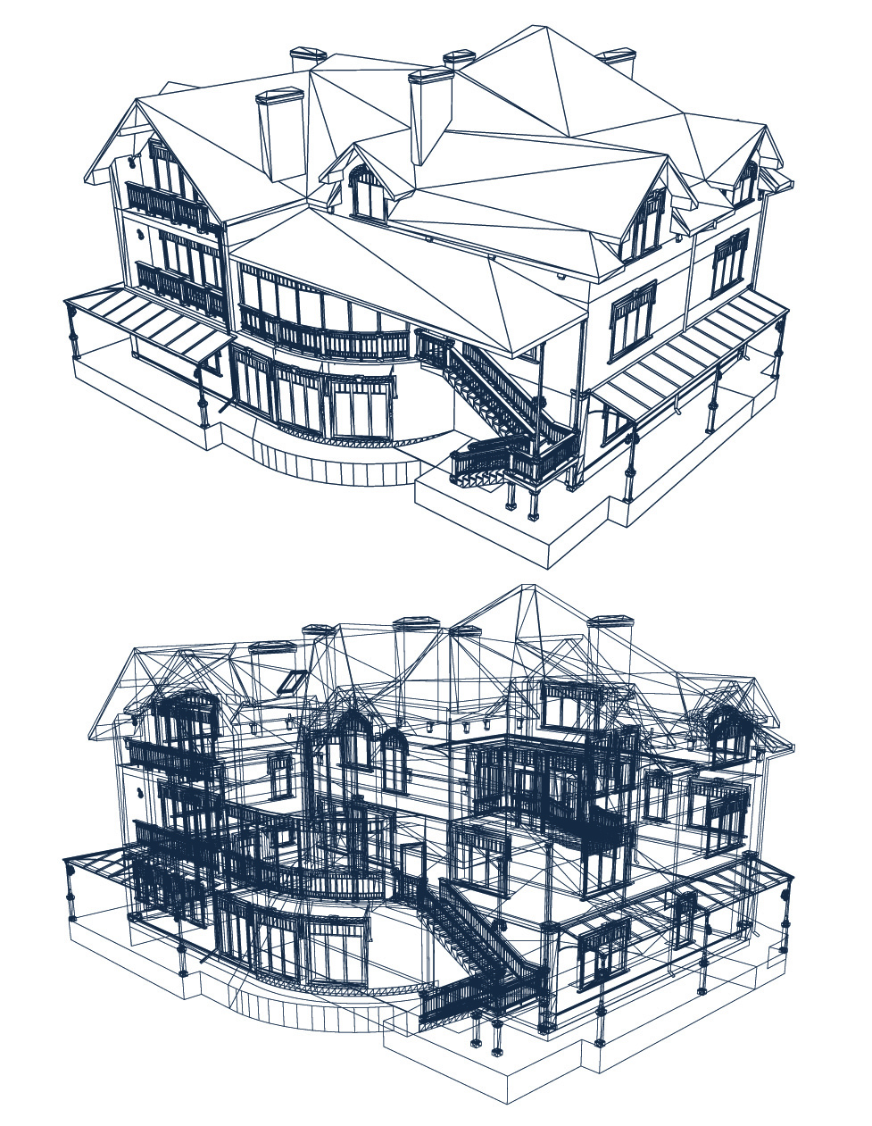 set layout of the building design vector graphics