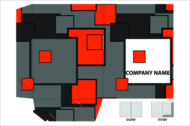 elements of plans gift box design vector