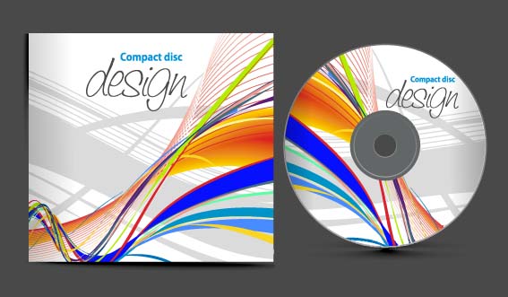 abstract of cd cover vector set