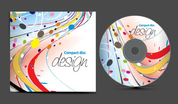 abstract of cd cover vector set