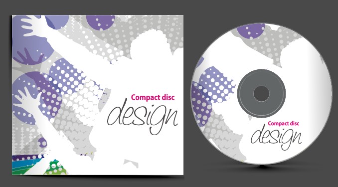 abstract of cd cover vector set