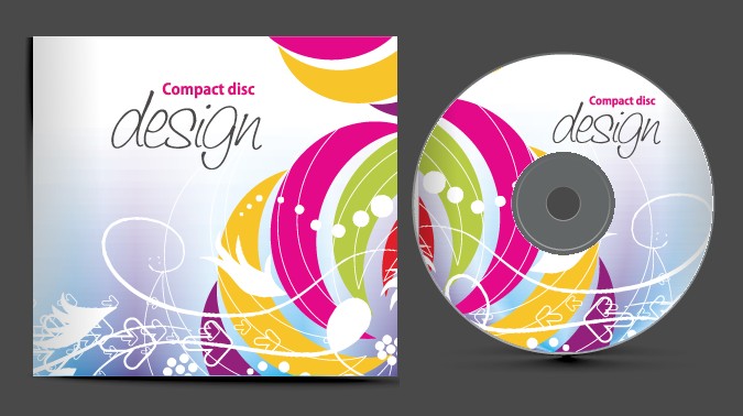 abstract of cd cover vector set