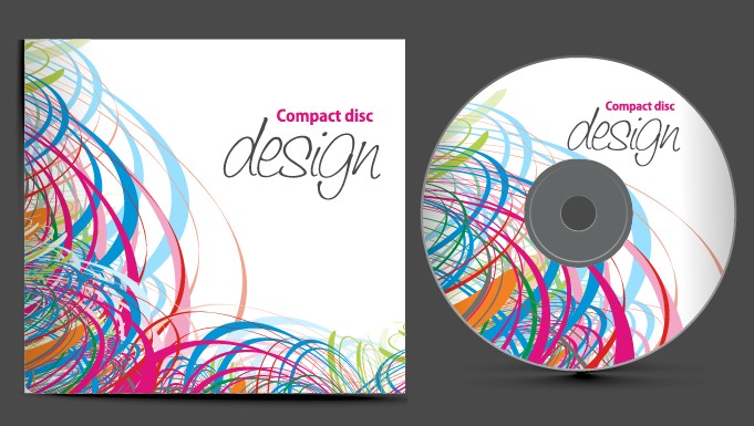 abstract of cd cover vector set