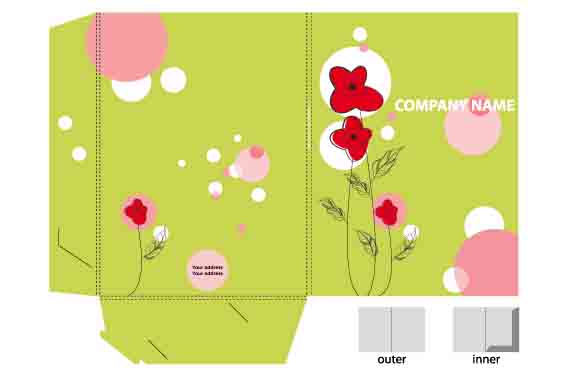 set of layout packing box design elements vector