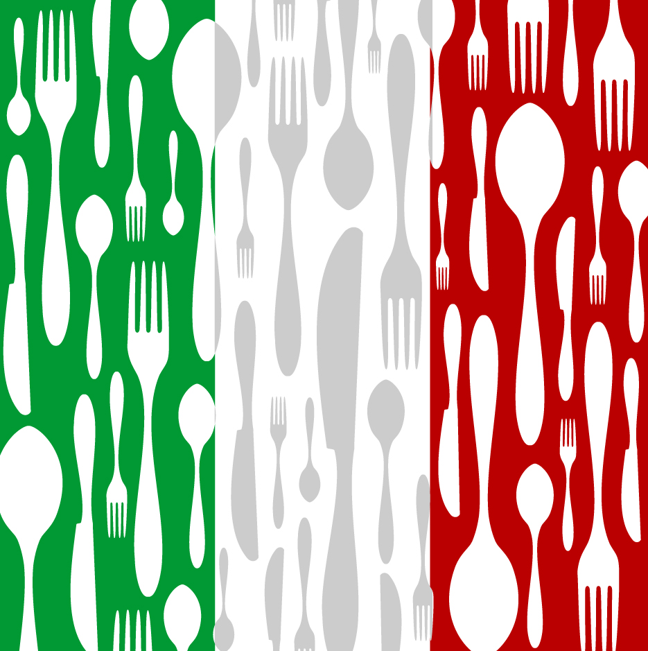 retro italian menu design vector set