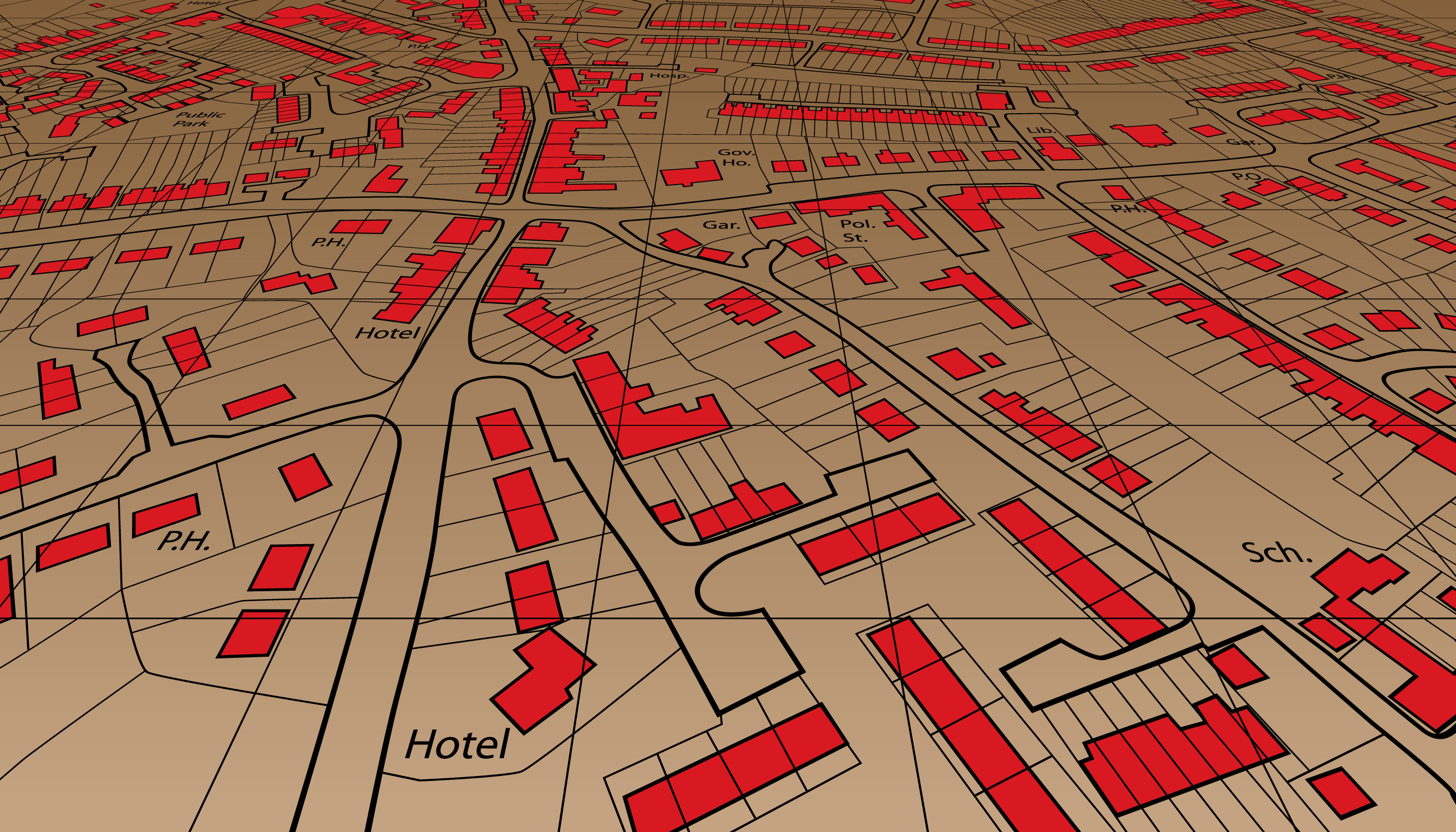 city map design elements vector