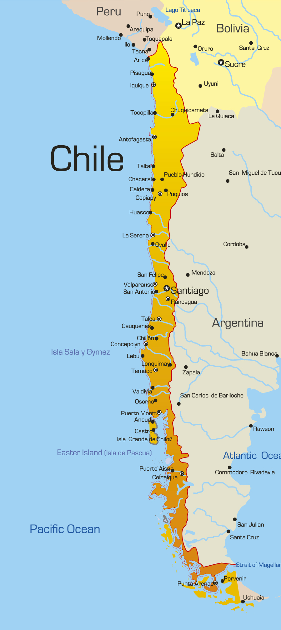 vivid south america map design vector