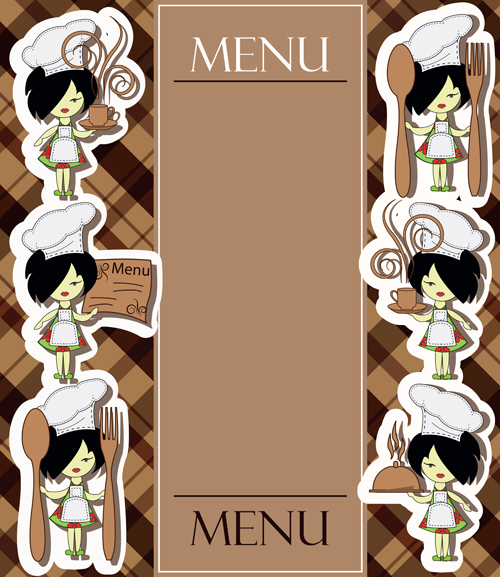 creative restaurant menu cover design vector