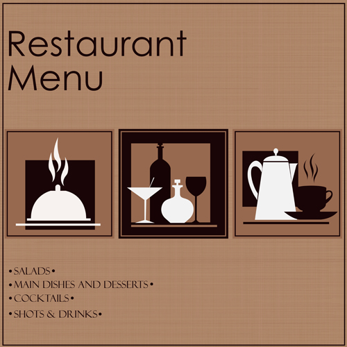 creative restaurant menu cover design vector