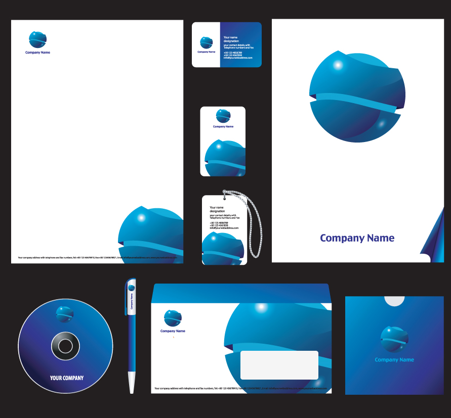 corporate style cover design elements vector set