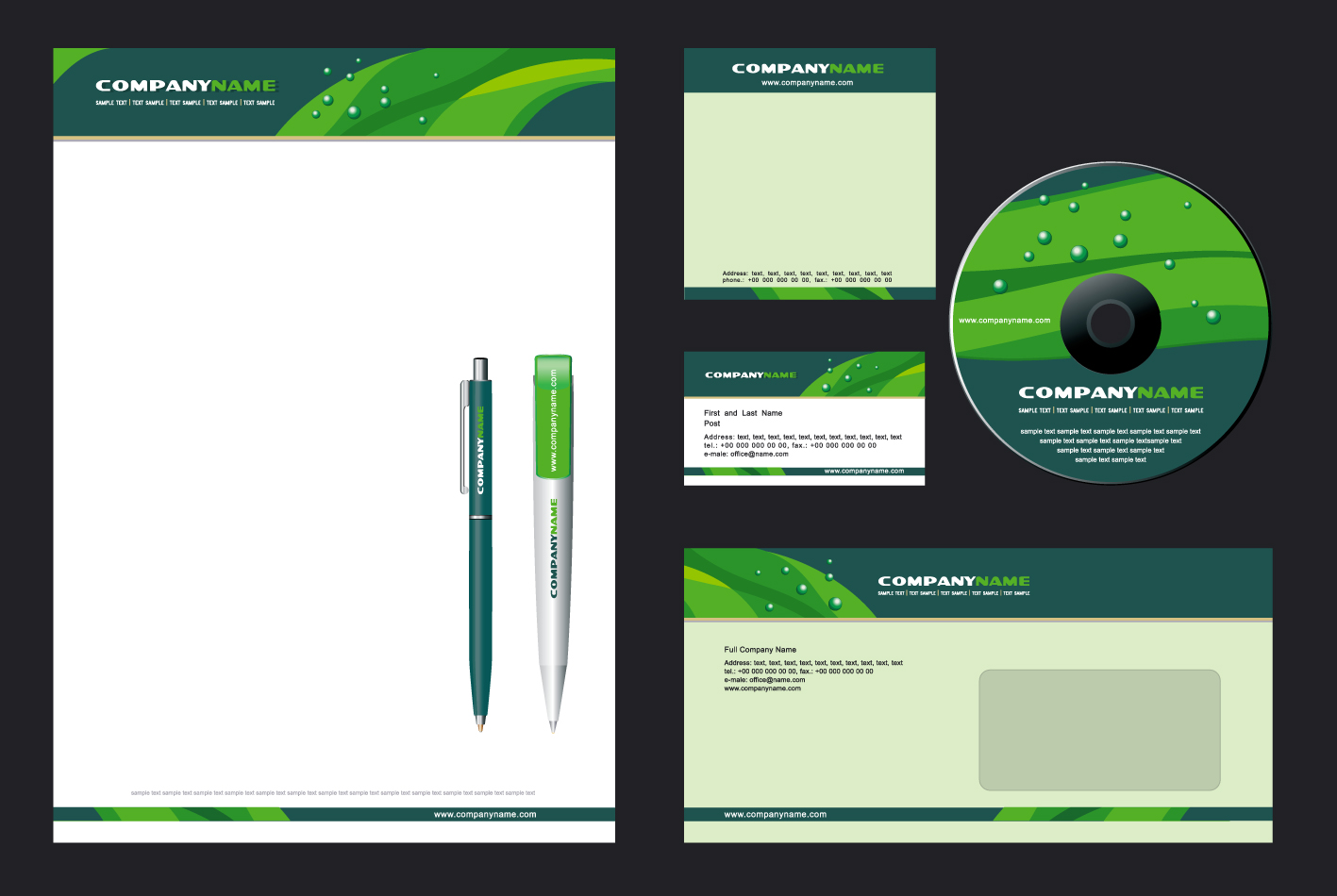 corporate style cover design elements vector set