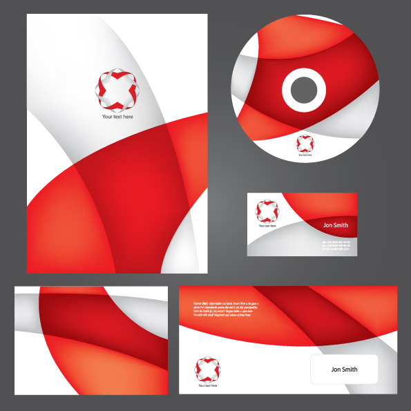 corporate style cover design elements vector set