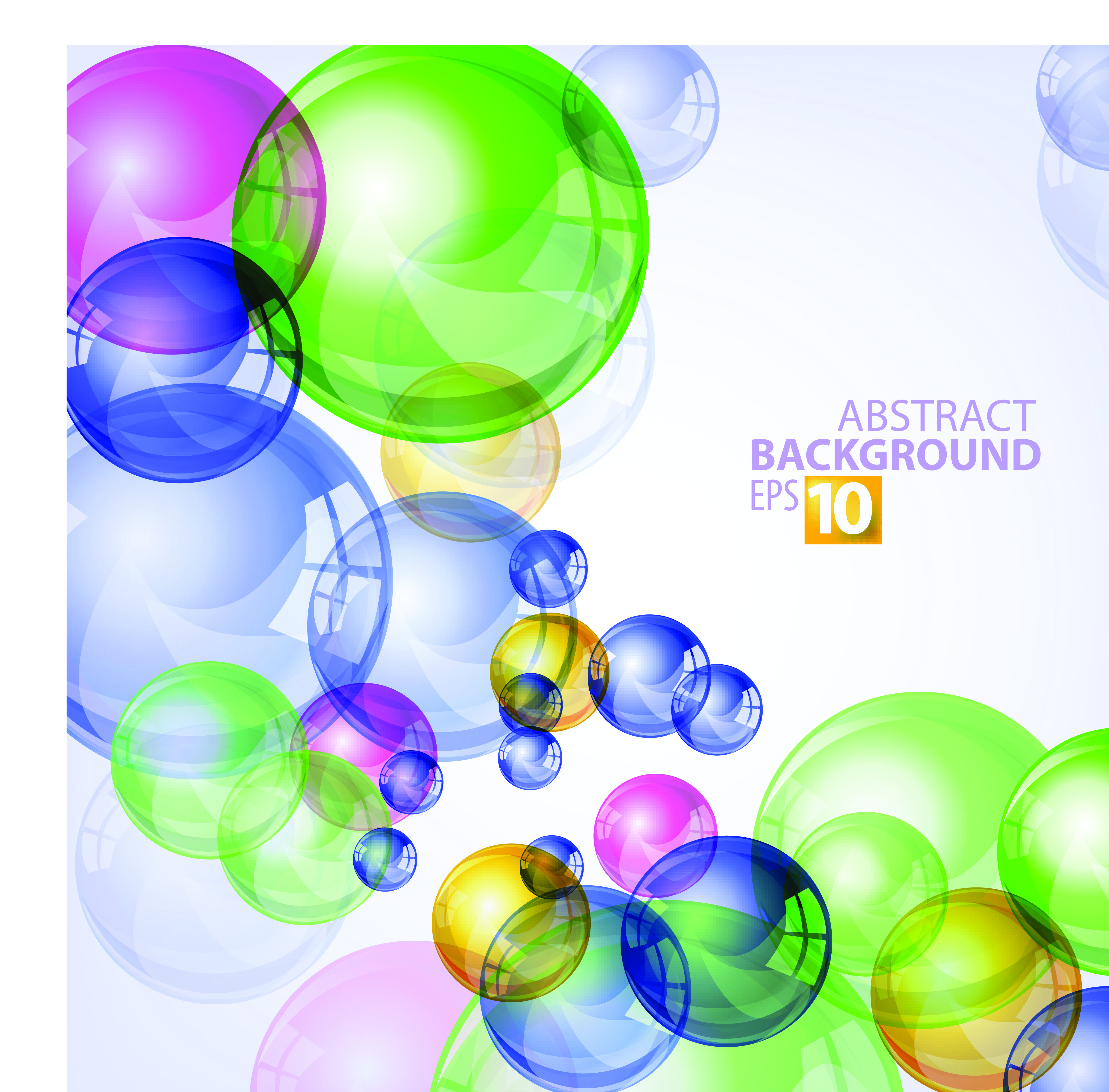 abstract background with colored bubbles vector graphic